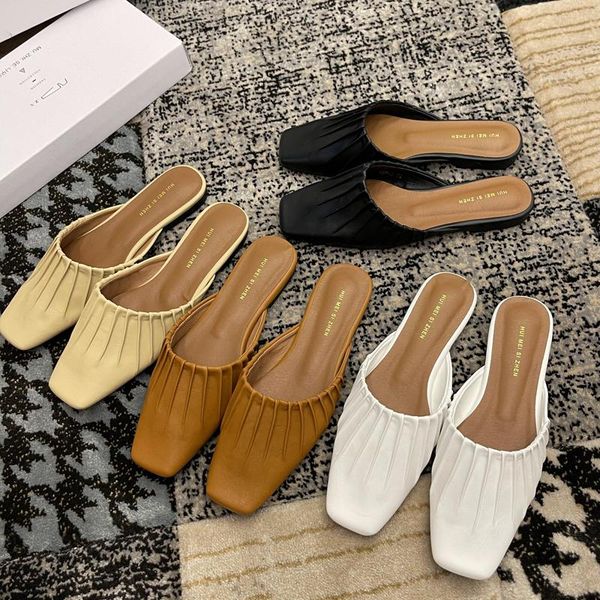 slippers women flat bottom sandals square head low heel mules shoe fashion loafer casual slip on slides outdoor beach, Black
slippers women flat bottom sandals square head low heel mules shoe fashion loafer casual slip on slides outdoor beach, Black