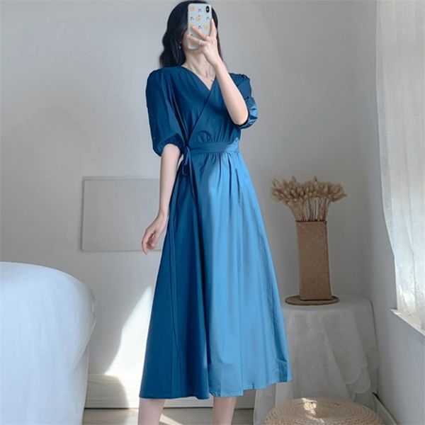 women's summer v-neck puff sleeve a-line dresses vintage elegant office ol lace up casual slim long dress vestidos 210519, Black;gray
women's summer v-neck puff sleeve a-line dresses vintage elegant office ol lace up casual slim long dress vestidos 210519, Black;gray