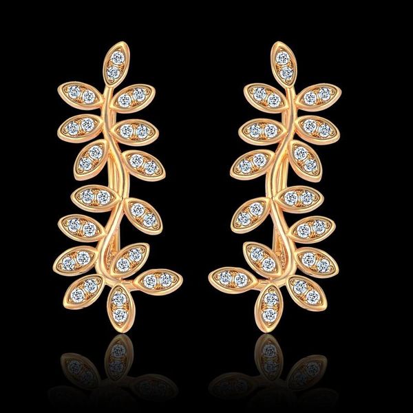 clip-on & screw back simple leaf earrings for women ear clip gold cubic zircon feminine jewelry party wedding, Silver
clip-on & screw back simple leaf earrings for women ear clip gold cubic zircon feminine jewelry party wedding, Silver