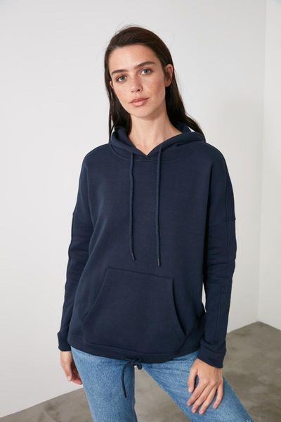 women's hoodies & sweatshirts trendyol hooded and kangaroo pockets knitted sweatshirt twoaw21sw1430, Black
women's hoodies & sweatshirts trendyol hooded and kangaroo pockets knitted sweatshirt twoaw21sw1430, Black