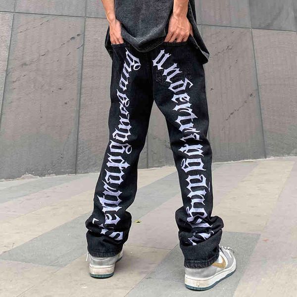 men's jeans shaved hip hop hole embroidered korean jeans oversize straight black vibe denim loose pants harajuku retro 4o7r, Blue
men's jeans shaved hip hop hole embroidered korean jeans oversize straight black vibe denim loose pants harajuku retro 4o7r, Blue