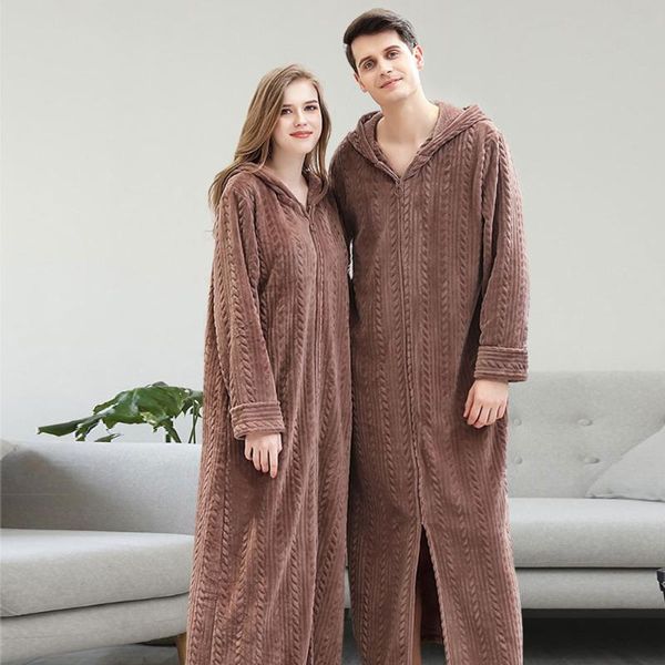 women's sleepwear women man zipper long warm flannel bathrobe winter bath robe bridesmaid hooded dressing gown bride men night, Black;red
women's sleepwear women man zipper long warm flannel bathrobe winter bath robe bridesmaid hooded dressing gown bride men night, Black;red