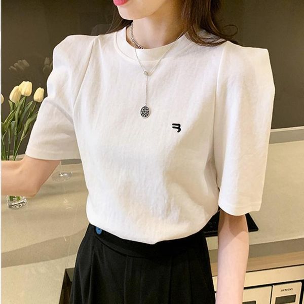 women's t-shirt women's spring and summer 2021 fashion loose thin bubble sleeve with bottom cotton, White
women's t-shirt women's spring and summer 2021 fashion loose thin bubble sleeve with bottom cotton, White