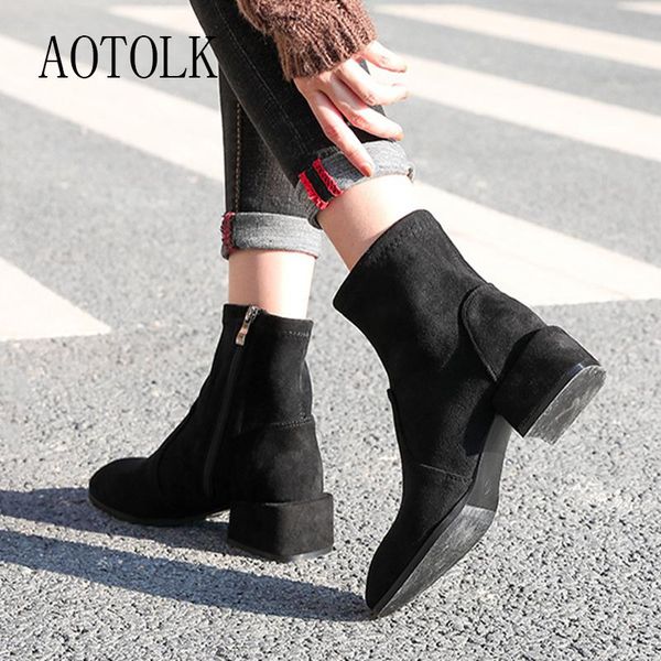 boots ankle fall winter square head casual women stable heels platform shoes side zipper 2021 plus size, Black
boots ankle fall winter square head casual women stable heels platform shoes side zipper 2021 plus size, Black