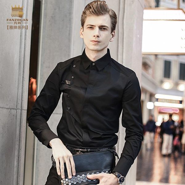5xl 2021 men's clothing hair stylist original design personality button decoration shirt plus size costumes casual shirts, White;black
5xl 2021 men's clothing hair stylist original design personality button decoration shirt plus size costumes casual shirts, White;black