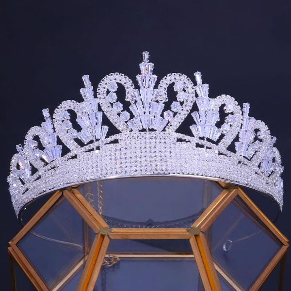 hair clips & barrettes luxury wedding tiaras cubic zirconia crown bridal jewelry for women crystal tall big headband headdress gift, Golden;silver
hair clips & barrettes luxury wedding tiaras cubic zirconia crown bridal jewelry for women crystal tall big headband headdress gift, Golden;silver
