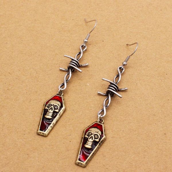 dangle & chandelier vintage punk style coffin skull drop earrings gothic cool for men women halloween jewelry, Silver
dangle & chandelier vintage punk style coffin skull drop earrings gothic cool for men women halloween jewelry, Silver