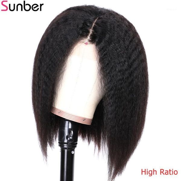 sunber hair 13x4 afro kinky straight lace front human 150% density remy pre-plucked preuvian wigs with bady1, Black;brown
sunber hair 13x4 afro kinky straight lace front human 150% density remy pre-plucked preuvian wigs with bady1, Black;brown