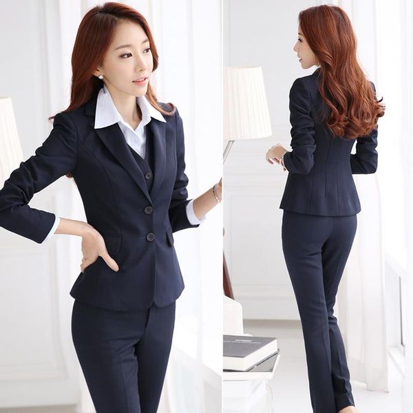 women's suits & blazers izicfly autumn winter blue slim office pants suit with blazer set uniform elegant business women trouser work w, White;black
women's suits & blazers izicfly autumn winter blue slim office pants suit with blazer set uniform elegant business women trouser work w, White;black
