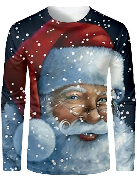 men's christmas 3d printing t-shirt long sleeve christmas grandpa smile snowflake gift box color matching streetwear round neck high qu, White;black
men's christmas 3d printing t-shirt long sleeve christmas grandpa smile snowflake gift box color matching streetwear round neck high qu, White;black