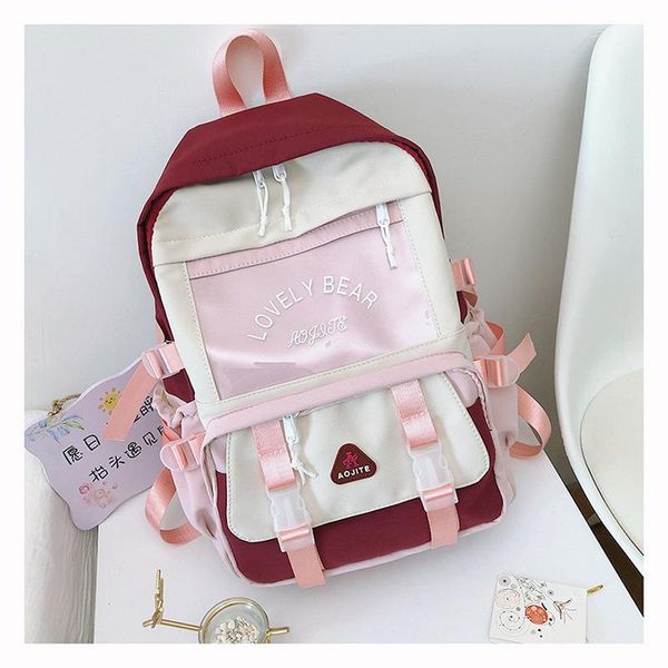 school bags nylon for teenage girls large backpack women patchwork fashion student bookbags
school bags nylon for teenage girls large backpack women patchwork fashion student bookbags