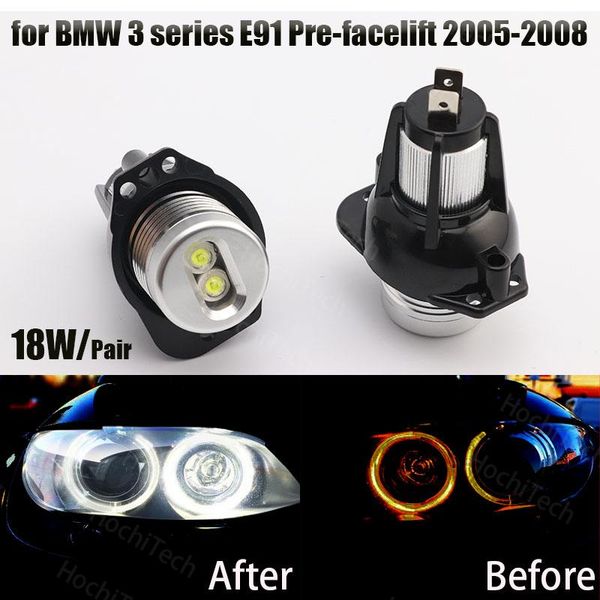 car headlights 2pcs 18w angel eyes led marker white for 3 series e91 pre-facelift 2005-2008 external light
car headlights 2pcs 18w angel eyes led marker white for 3 series e91 pre-facelift 2005-2008 external light