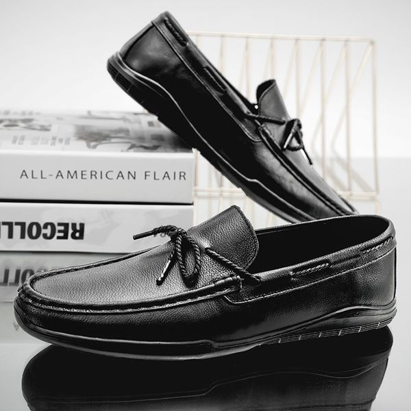 british style loafers men casual luxury slip on shoes genuine leather mens shoes driving office formal shoes, Black
british style loafers men casual luxury slip on shoes genuine leather mens shoes driving office formal shoes, Black