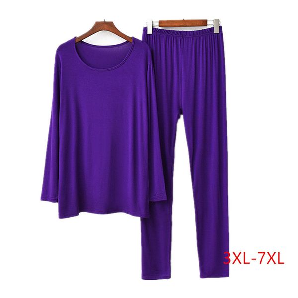 spring fall winter pajamas women 2021 plus size modal cotton sleepwear pijama set elastic underwear suit pyjama femme 3xl-7xl, Black;red
spring fall winter pajamas women 2021 plus size modal cotton sleepwear pijama set elastic underwear suit pyjama femme 3xl-7xl, Black;red