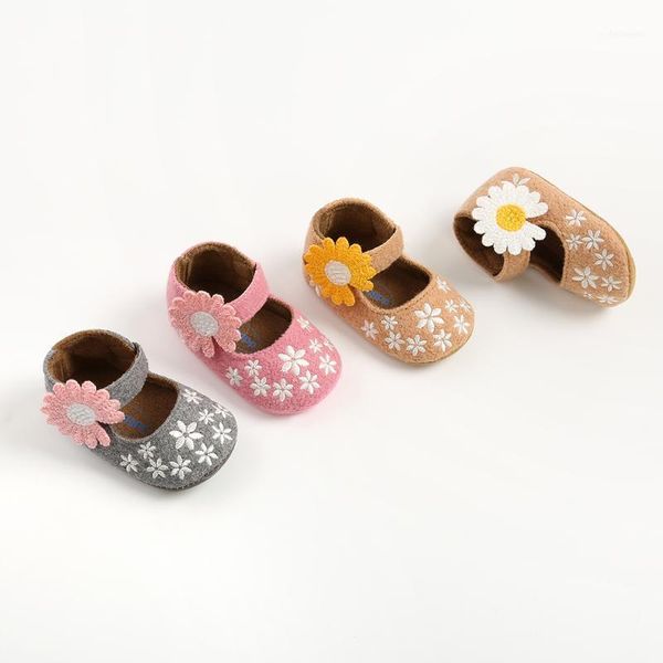 0-18m born baby girls flats, soft sole infant first walkers embroidery princess shoes with sunflower1
0-18m born baby girls flats, soft sole infant first walkers embroidery princess shoes with sunflower1