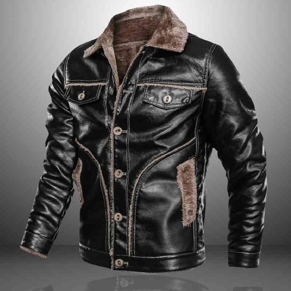 winter mens pu jacket retro slim fit motorcycle leather jacket warm outwear windproof faux leather coats male 210603, Black
winter mens pu jacket retro slim fit motorcycle leather jacket warm outwear windproof faux leather coats male 210603, Black
