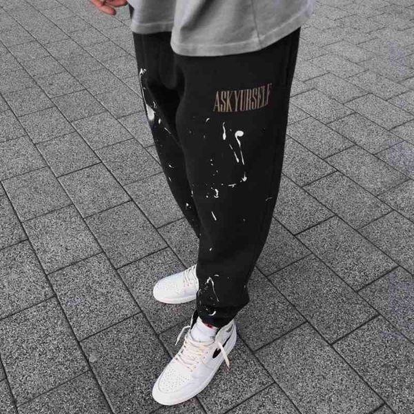 men's pants old vintage wash askyurself women's male sweatpants 1:1 jogger cord hand-drawn pants paint splash, Black
men's pants old vintage wash askyurself women's male sweatpants 1:1 jogger cord hand-drawn pants paint splash, Black
