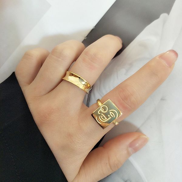 budrovky 2020 new terndy rings for women couples creative funny face geometric handmade finger jewelry party gifts wholesaledio chan contact, Silver
budrovky 2020 new terndy rings for women couples creative funny face geometric handmade finger jewelry party gifts wholesaledio chan contact, Silver