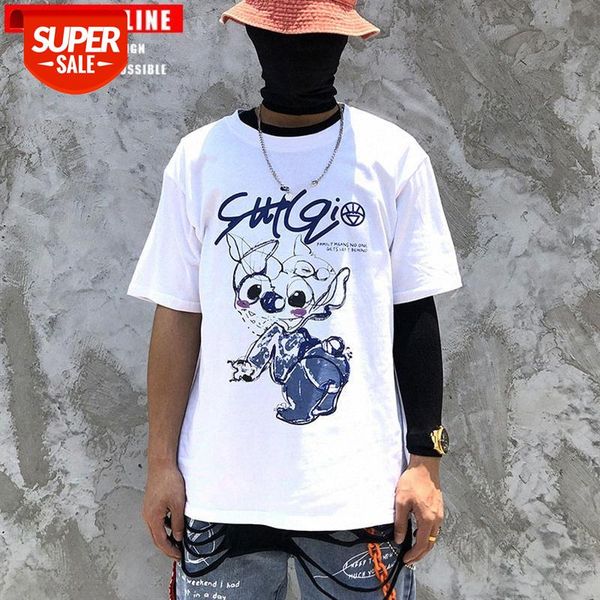 printed short-sleeved men's t-shirt summer fashion trendy brand loose hip-hop high street trend youth casual bottoming shirt #hj5g, White;black
printed short-sleeved men's t-shirt summer fashion trendy brand loose hip-hop high street trend youth casual bottoming shirt #hj5g, White;black