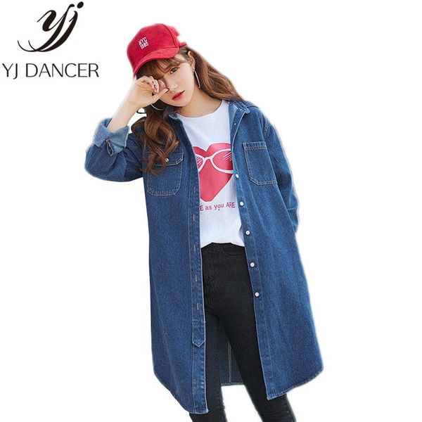 women's jackets 2021 spring autumn plus size fashion women casual loose long section denim jacket windbreaker female coat ljj0080, Black;brown
women's jackets 2021 spring autumn plus size fashion women casual loose long section denim jacket windbreaker female coat ljj0080, Black;brown