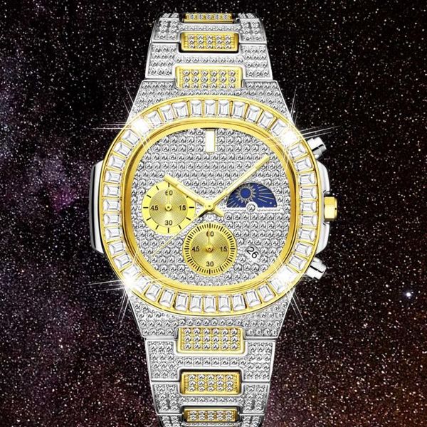 iced out watches for women luxury diamond mens quartz watch waterproof chronograph male clock hip hop ladies drop wristwatches, Slivery;brown
iced out watches for women luxury diamond mens quartz watch waterproof chronograph male clock hip hop ladies drop wristwatches, Slivery;brown
