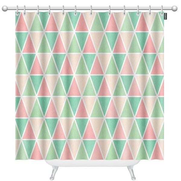 triangle abstract texture x-long shower curtains for bathroom sets mint green, seafoam blue, light pink and beige polyester
triangle abstract texture x-long shower curtains for bathroom sets mint green, seafoam blue, light pink and beige polyester