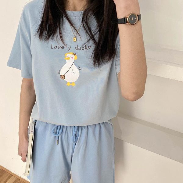 homemade duck print short sleeve t-shirt for women 2021 summer korean loose casual lady dress comfortabel cotton fiber women's, White
homemade duck print short sleeve t-shirt for women 2021 summer korean loose casual lady dress comfortabel cotton fiber women's, White