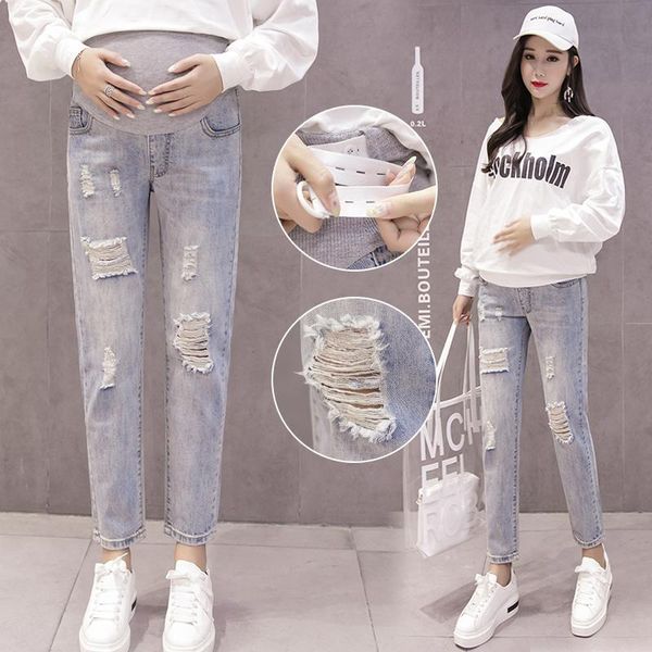 maternity bottoms vintgae washed denim jeans for pregnant women clothes elastic waist belly loose pants pregnancy gravidas clothing 2021, White
maternity bottoms vintgae washed denim jeans for pregnant women clothes elastic waist belly loose pants pregnancy gravidas clothing 2021, White