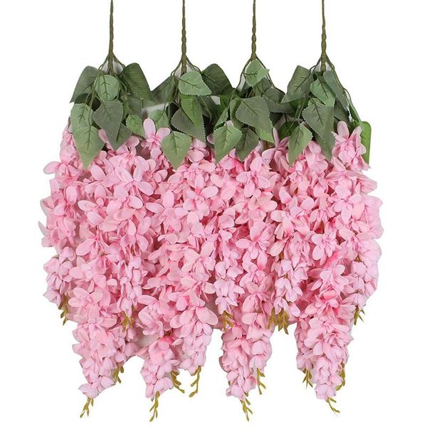 decorative flowers & wreaths silk wisteria flower artificial hanging vine fake bush string home party wedding decoration,pack of 4 (pink)
decorative flowers & wreaths silk wisteria flower artificial hanging vine fake bush string home party wedding decoration,pack of 4 (pink)