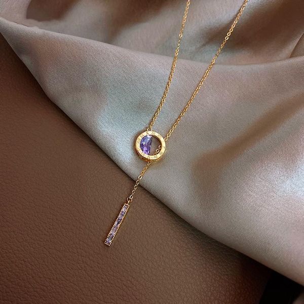 pendant necklaces popacc purple necklace female light luxury niche design sense clavicle chain jewelry ins trend, Silver
pendant necklaces popacc purple necklace female light luxury niche design sense clavicle chain jewelry ins trend, Silver