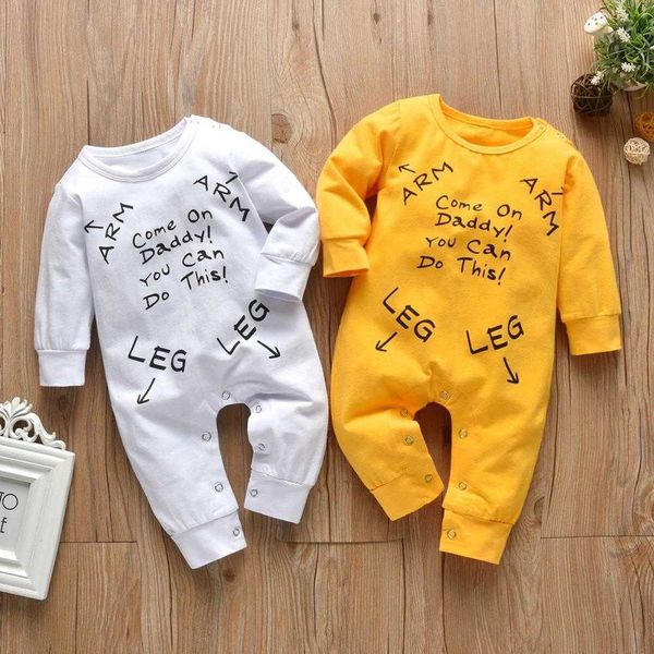born baby boys girls romper long sleeve letter come on daddyyou can do this jumpsuit pajamas infant clothing baby clothes 210722, Blue
born baby boys girls romper long sleeve letter come on daddyyou can do this jumpsuit pajamas infant clothing baby clothes 210722, Blue