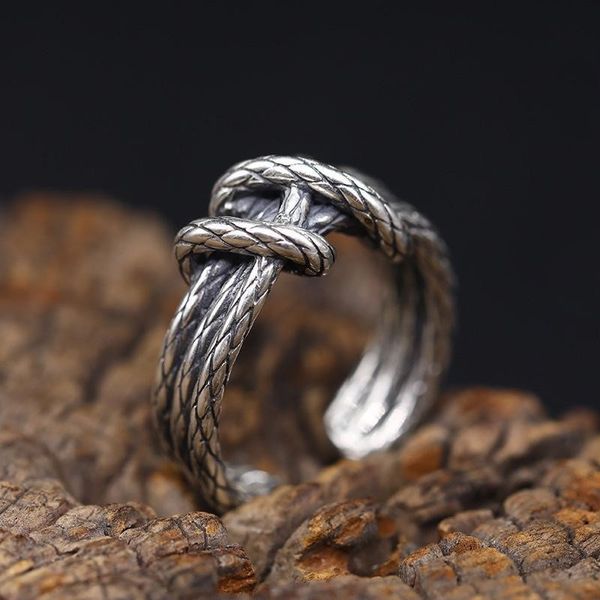 old thai silver ring couple a pair of twist rings female minority design adjustable weaving personality, Golden;silver
old thai silver ring couple a pair of twist rings female minority design adjustable weaving personality, Golden;silver