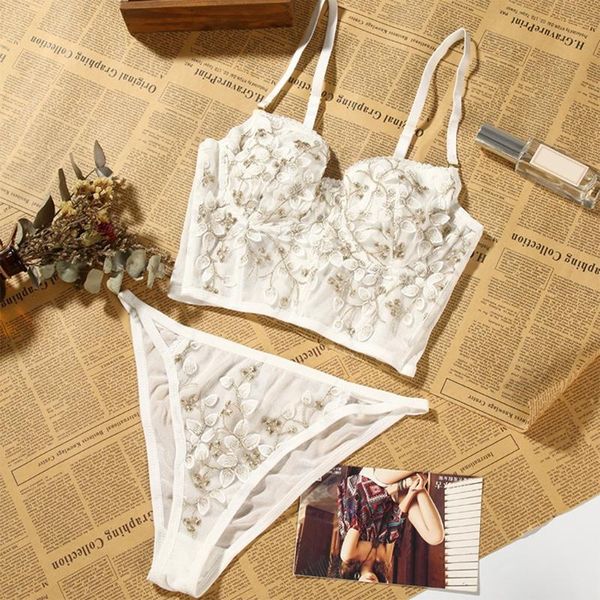 bras sets women embroidered floral lingerie set push up underwire bustier corset bra and low waist panty sheer mesh underwear, Red;black
bras sets women embroidered floral lingerie set push up underwire bustier corset bra and low waist panty sheer mesh underwear, Red;black