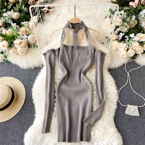 women fashion long sleeve package hip elastic knitted nightclub dress solid color casual vestido de mujer r718 210527, Black;gray
women fashion long sleeve package hip elastic knitted nightclub dress solid color casual vestido de mujer r718 210527, Black;gray