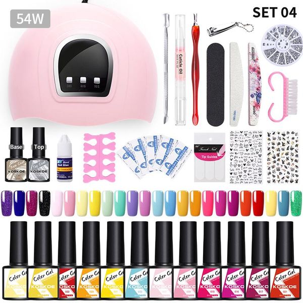 nail set uv led lamp dryer with 10/24 pcs gel polish kit semi permanent soak off tools art kits
nail set uv led lamp dryer with 10/24 pcs gel polish kit semi permanent soak off tools art kits
