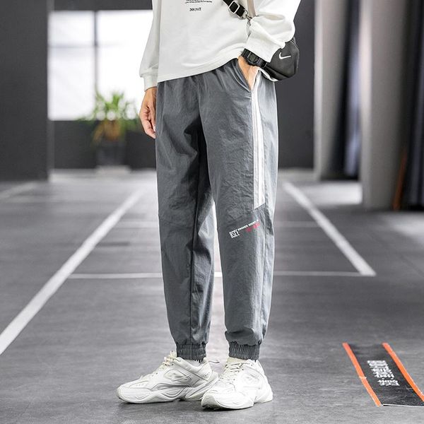 men's pants for men summer thin style logo trend loose fashion teenagers junior high school students foot bound cargo ma, Black
men's pants for men summer thin style logo trend loose fashion teenagers junior high school students foot bound cargo ma, Black