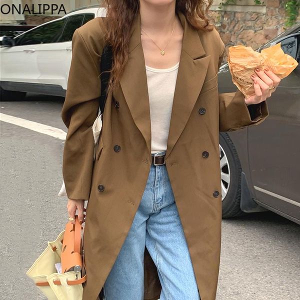 women's trench coats onalippa 2021 autumn winter women french elegant retro lapel double-breasted loose casual over the knee long suit, Tan;black
women's trench coats onalippa 2021 autumn winter women french elegant retro lapel double-breasted loose casual over the knee long suit, Tan;black