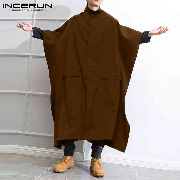 incerun - men's long neck raincoat, loose zipper casual coat, solid color, autumn, 2021, Tan;black
incerun - men's long neck raincoat, loose zipper casual coat, solid color, autumn, 2021, Tan;black
