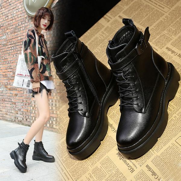 boots krasovki snow women genuine leather cow platform for winter plush warm inside comfortable shoes, Black
boots krasovki snow women genuine leather cow platform for winter plush warm inside comfortable shoes, Black