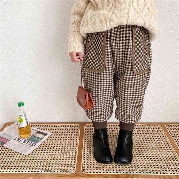 winter kids warm loose plaid casual trousers korean style boys and girls woolen thicken ankle-tied pants 210708, Blue
winter kids warm loose plaid casual trousers korean style boys and girls woolen thicken ankle-tied pants 210708, Blue