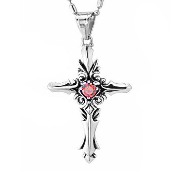pendant necklaces europe and america vampire diary stainless steel cross shelf crystal necklace, Silver
pendant necklaces europe and america vampire diary stainless steel cross shelf crystal necklace, Silver