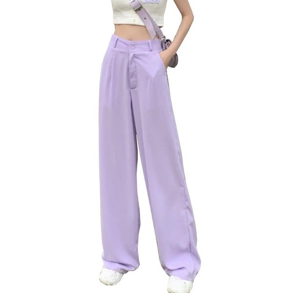 women's pants & capris wide leg women korean violet high waist loose casual long pant streetwear straight trousers fashion female cloth, Black;white
women's pants & capris wide leg women korean violet high waist loose casual long pant streetwear straight trousers fashion female cloth, Black;white