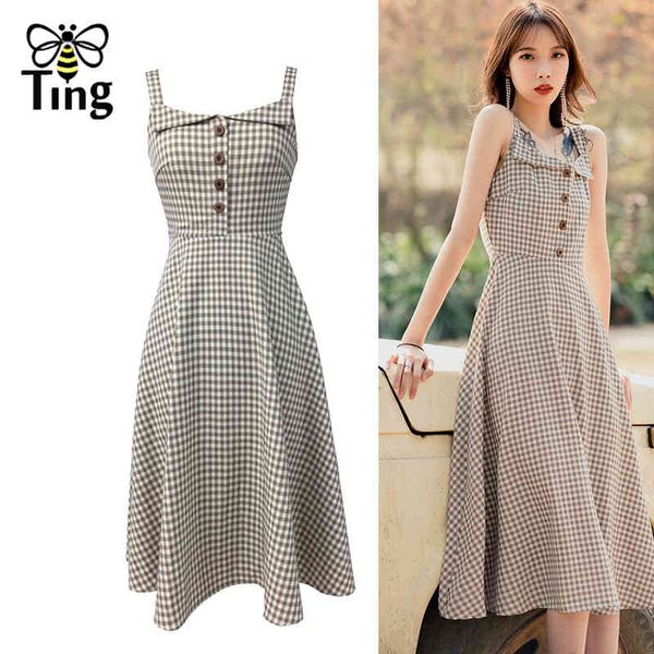 summer vintage plaid midi long party dresses spaghetti strap a line sun retro robes skater vestidos boho 210513, Black;gray
summer vintage plaid midi long party dresses spaghetti strap a line sun retro robes skater vestidos boho 210513, Black;gray