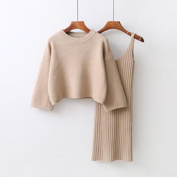 two piece dress pieces set women sweater suit autumn winter pullovers knitted long sleeve casual female pullover dresses, White
two piece dress pieces set women sweater suit autumn winter pullovers knitted long sleeve casual female pullover dresses, White