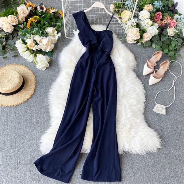 slim ruffles womens jumpsuit off shoulder summer full length playsuit casual women spaghetti strap beach holiday romper, Black;white
slim ruffles womens jumpsuit off shoulder summer full length playsuit casual women spaghetti strap beach holiday romper, Black;white