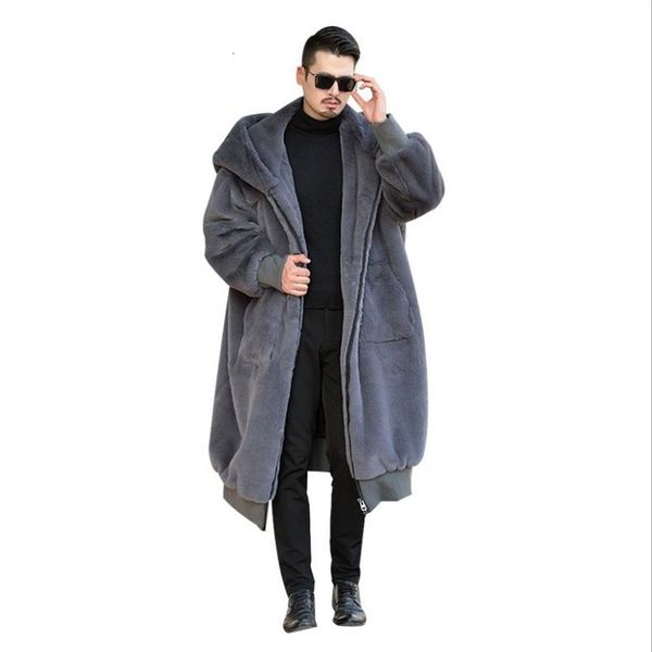 men's fur & faux black/grey men's long section hooded winter autumn thick imitation outwears warm male loose fake overcoats s/3xl
men's fur & faux black/grey men's long section hooded winter autumn thick imitation outwears warm male loose fake overcoats s/3xl