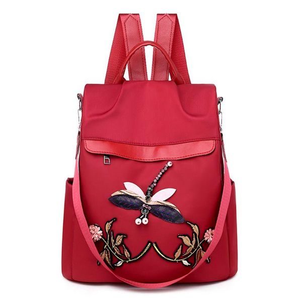 dragonfly embroidered anti-theft ladies backpack nylon student casual outdoor travel bag school bags
dragonfly embroidered anti-theft ladies backpack nylon student casual outdoor travel bag school bags