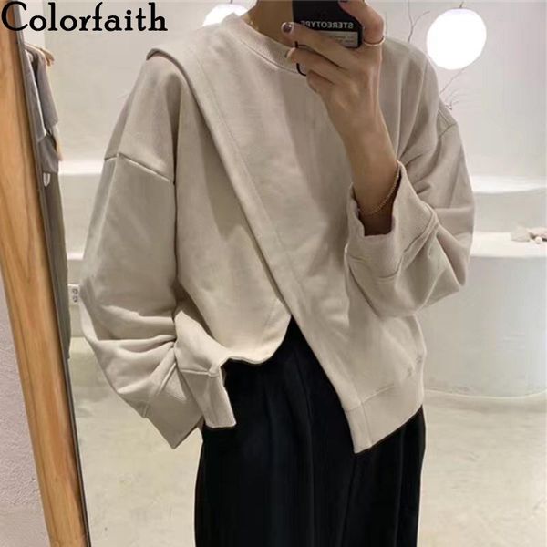 women's hoodies & sweatshirts colorfaith 2021 spring autumn women pullovers irregular oversized itself korean split jumper ss1526, Black
women's hoodies & sweatshirts colorfaith 2021 spring autumn women pullovers irregular oversized itself korean split jumper ss1526, Black
