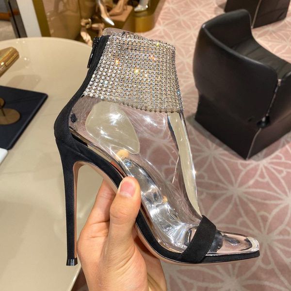 summer silver bling crystal women sandals high heels buckle strap gladiator stiletto wedding rhine stone, Black
summer silver bling crystal women sandals high heels buckle strap gladiator stiletto wedding rhine stone, Black