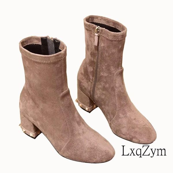 boots retro style brown cow suede ladies ankle rivet design side zipper round toe comfort high heels elegant female dating shoes, Black
boots retro style brown cow suede ladies ankle rivet design side zipper round toe comfort high heels elegant female dating shoes, Black